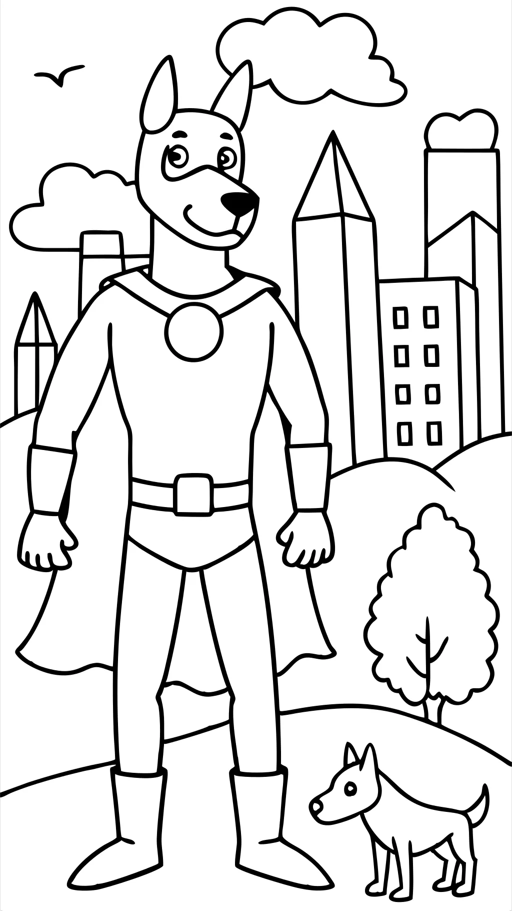 dog man coloring pages